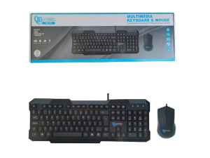 کیبورد و ماوس سیم دار بیبل مدل KM300 مولتی مدیا ضد آب