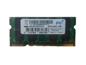 رم لپ تاپ DDR2 تک کاناله 800 مگاهرتز pqi  ظرفیت 2 گیگابایت کارکرده