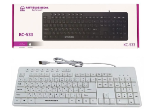صفحه کلید سیم دار میتسوشیدا Mitsubishi KC-533 رنگ سفید (کیبورد)