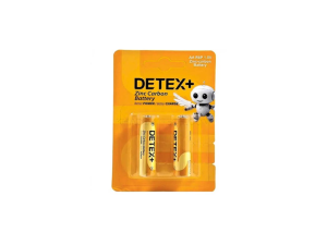 باتری ساده قلمی دتکس پلاس مدل DETEX+ AA R6P بسته 2 عددی
