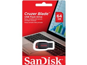 فلش مموری سندیسک مدل Cruzer Blade CZ50 ظرفیت 64 گیگابایت SanDisk Cruzer Blade CZ50 USB 2.0 Flash Memory - 64GB