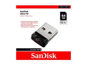 فلش مموری سندیسک مدل Ultra Fit با ظرفیت 64 گیگابایت ا Ultra Fit 64GB USB3.0 Flash Memory