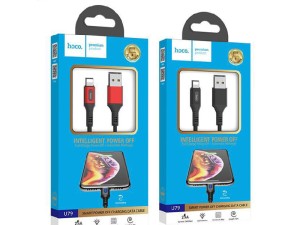 کابل شارژ و دیتا USB به Lightning برند هوکو مدل U79 طول 1.2 متر