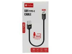 کابل تبدیل USB به USB-C پرووان مدل S01 طول 0.20 متر