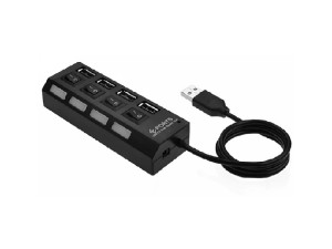 هاب 4 پورت USB 2.0 پورتز مدل HI-SPEED ا Ports HI-SPEED 4 Port USB 2.0 Hub
