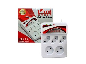 چند راهی برق و محافظ برق کامپیوتر 5 خانه امگا کلیددار طول 3 متر ا Omega Computer Surge Protector 3M