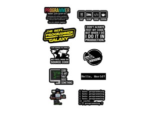 استیکر لپ تاپ طرح برنامه نویسی مجموعه 10 عددی