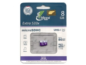 کارت حافظه microSDHC ویکو من مدل Extre 533X کلاس 10 استاندارد UHS-I U1 سرعت80MBpsظرفیت 8 گیگابایت