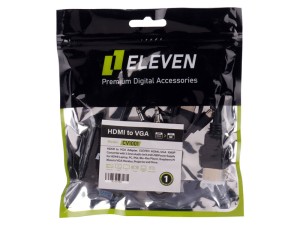 تبدیل Eleven CV1001 HDMI To VGA + کابل صدا و کابل Micro USB