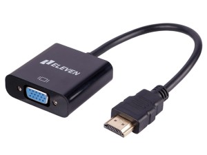 تبدیل Eleven CV1001 HDMI To VGA + کابل صدا و کابل Micro USB