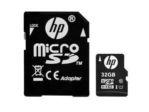 کارت حافظه microSDHC اچ پی مدل Mi210 کلاس 10 استاندارد UHS-I U1 همراه با آداپتور SD ظرفیت 32 گیگابایت