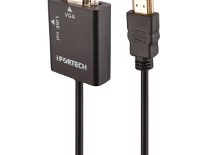 تبدیل Ifortech HDMI To VGA + کابل صدا