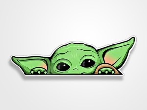 استیکر baby Yoda
