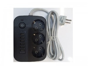 محافظ برق 3 خانه به همراه 6 پورت USB