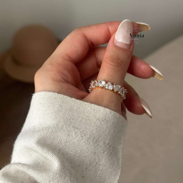 انگشتر کریستالی قلب کد As1043