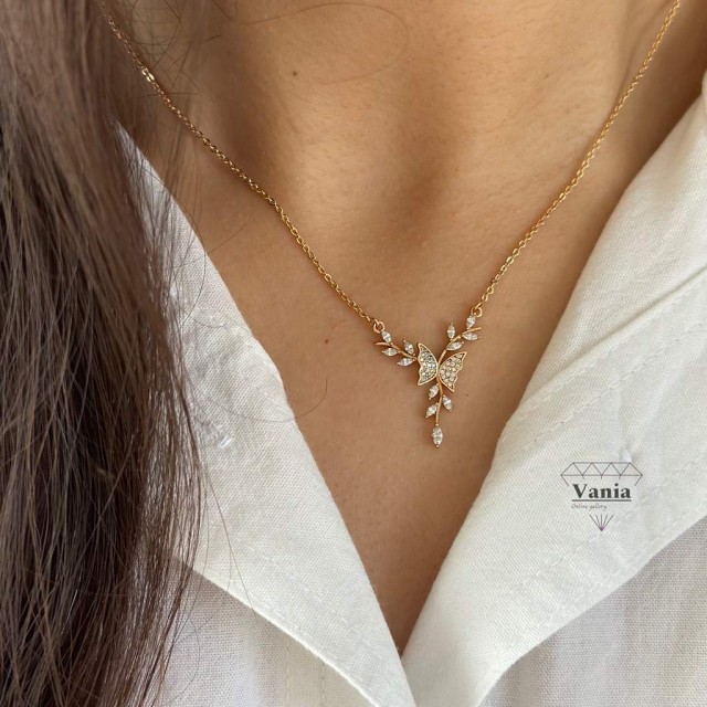 گردنبند پروانه ژوپینگ کد As1065