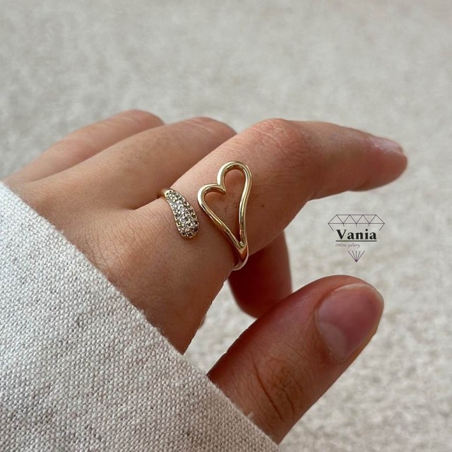 انگشتر قلب دفرمه ژوپینگ کدAs1072