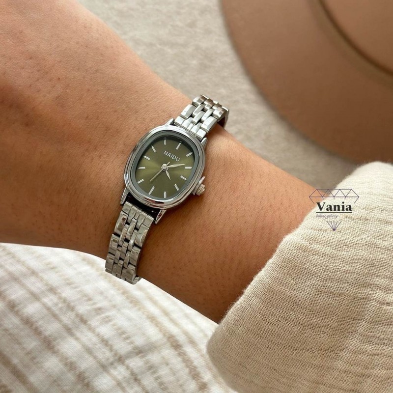ساعت بیضی استیل نایدو کد As1034