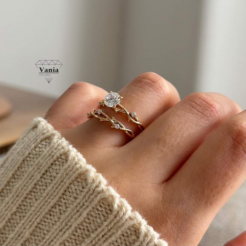 انگشتر حلقه و پشت حلقه رز کد As1076