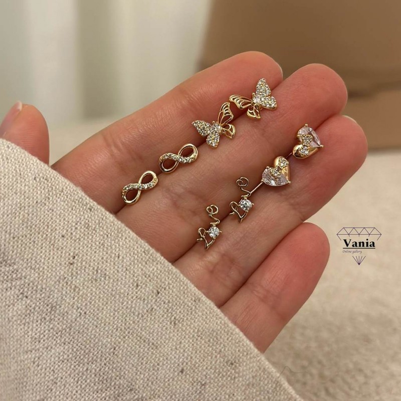 کالکشن گوشواره میخی ژوپینگ کد As1082