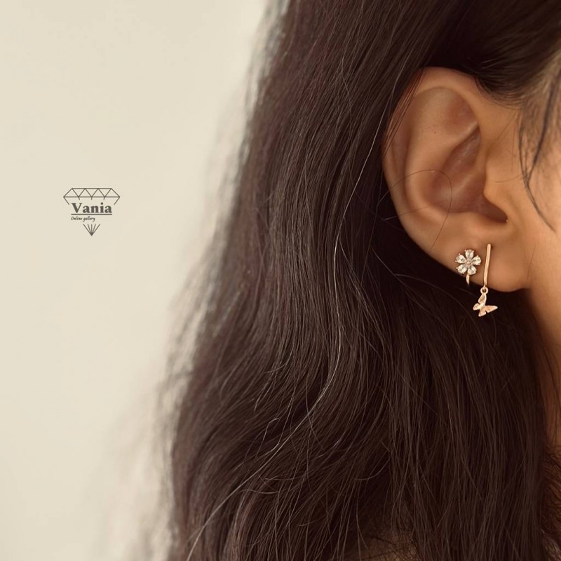 گوشواره کمند دولاین ژوپینگ کدAS1136