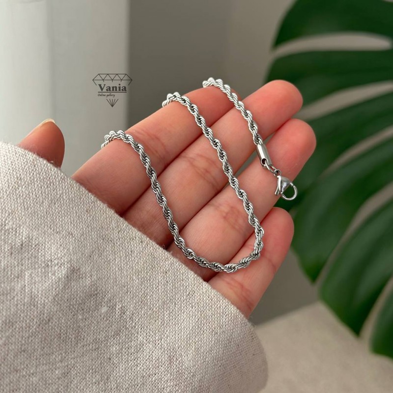 زنجیر طنابی استیل رنگ ثابت کد As1180