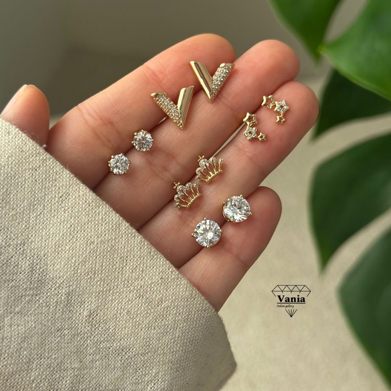 کالکشن گوشواره میخی ستاره کد As1298