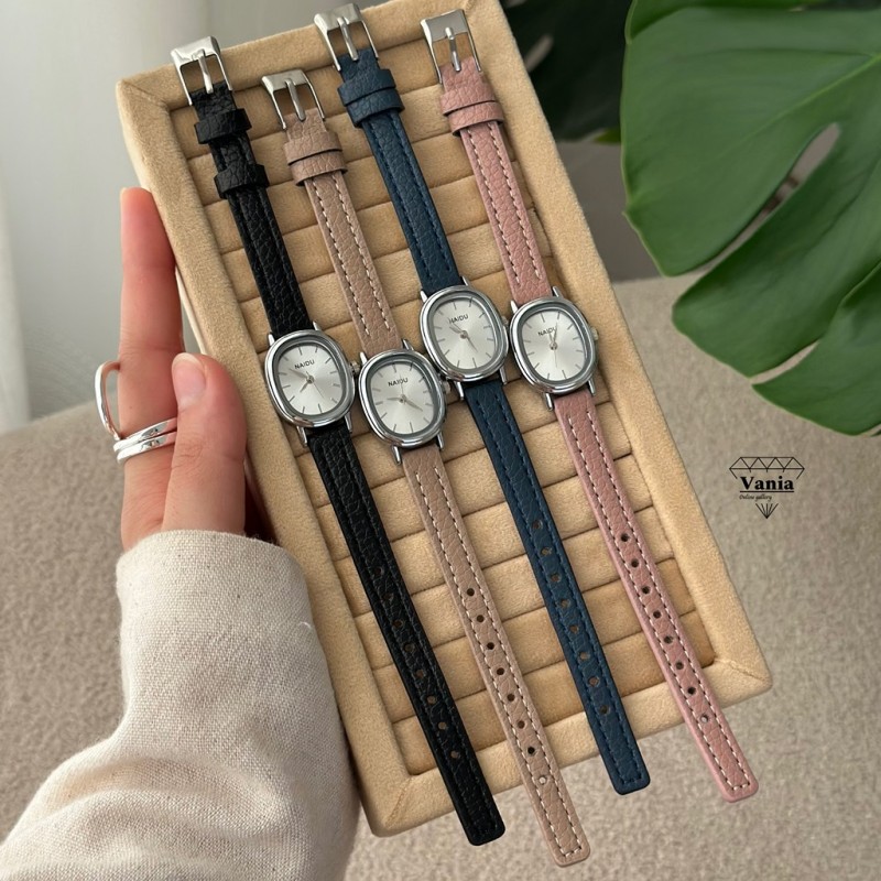 ساعت بند چرمی بیضی نایدو کد As1299