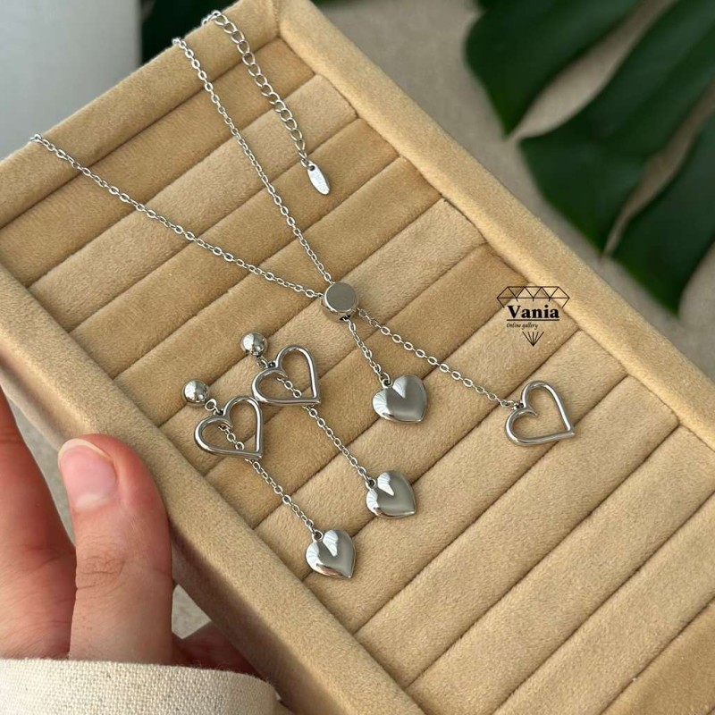 نیم ست قلب آویز ژوپینگ