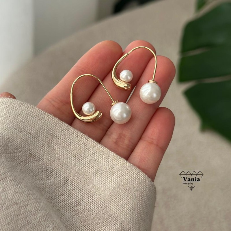 گوشواره مینیمال ژوپینگ مروارید کد As1378