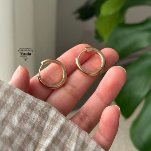 گوشواره حلقه ای آینه ای ژوپینگ کد As1335