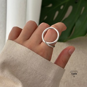 انگشتر آبکاری نقره شیک