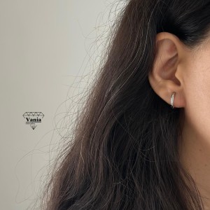 گوشواره حلقه ای آیینه ای