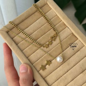 نیم ست استیل مروارید