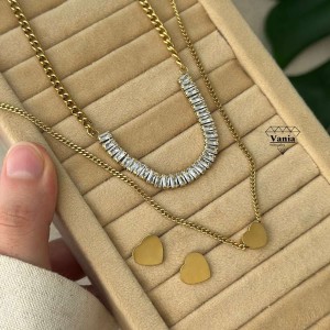 نیم ست استیل طرح طلا