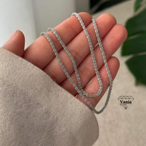 گردنبند خاویاری دولاین استیل کد As1387