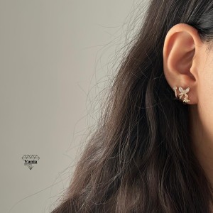 گوشواره  سه لاین طرح پروانه ژوپینگ کد As1410