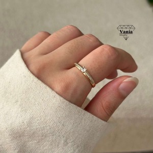 انگشتر تک نگین ژوپینگ کد As1482