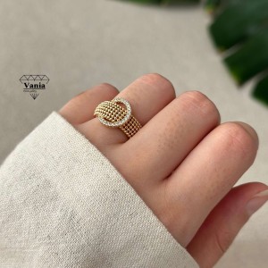 انگشتر  بافت حصیری ژوپینگ کد As1485