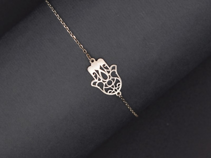 دستبند نقره دست همسا