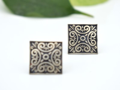 دکمه سردست نقره مهراز