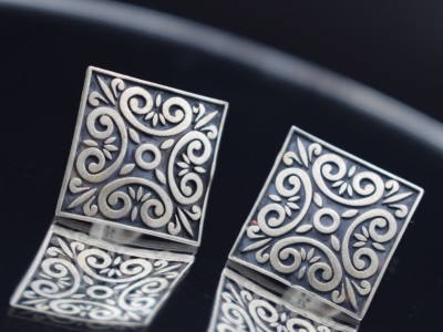 دکمه سردست نقره مهراز