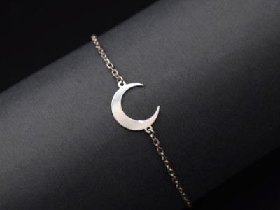 دستبند نقره طرح ماه