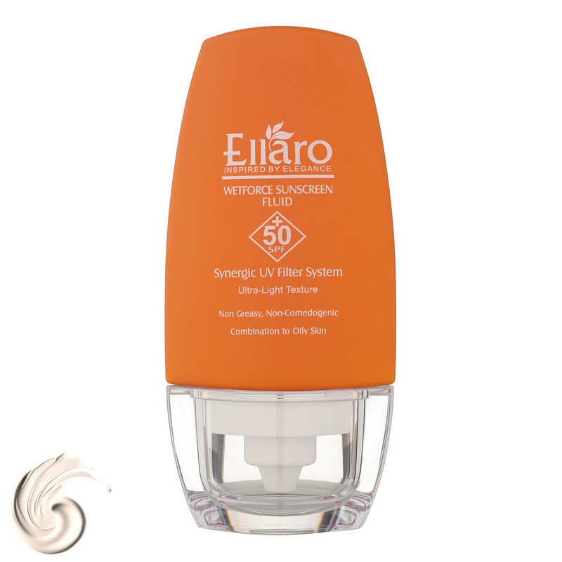 فلوئید ضدآفتاب بیرنگ الارو SPF50 مدل Ultra Light، مناسب پوستهای چرب و مختلط، حجم 50 میلیلیتر