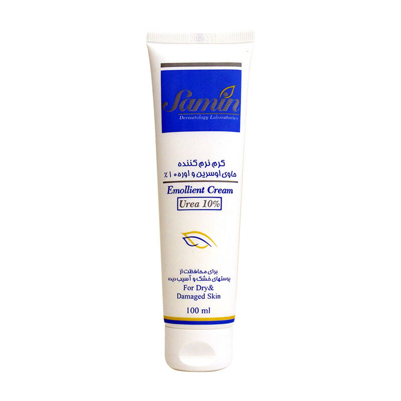کرم نرمکننده ثمین، مدل اوسرین و اوره 10درصد، مناسب پوستهای خشک و آسیبدیده، بدون رایحه و با عصاره مغذی، مرطوبکننده، حجم 100 میلیلیتر