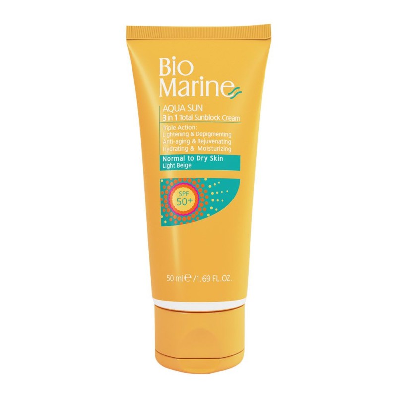 کرم ضد آفتاب رنگی بایومارین SPF 50 مناسب پوست خشک تا نرمال 50ml