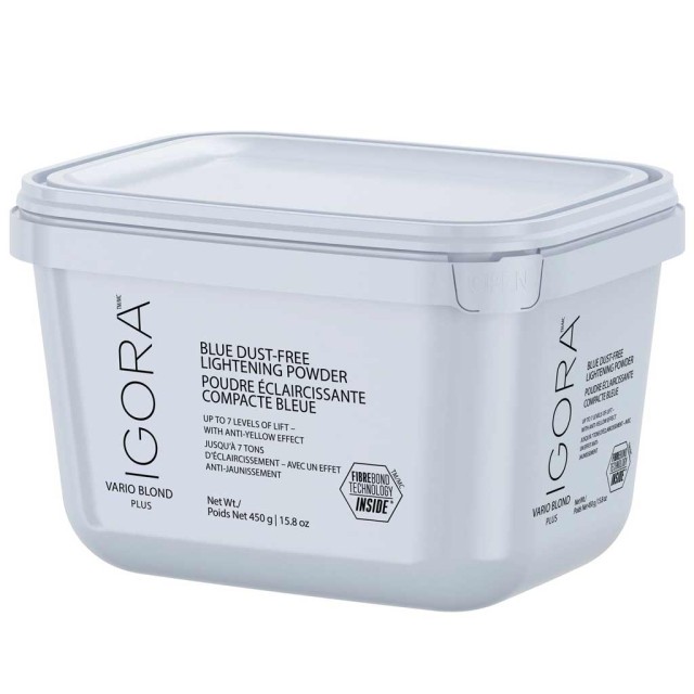 پودر دکلره آبی پلاس ایگورا IGORA وزن ۴۵۰ گرم