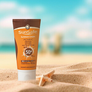 کرم ضدآفتاب و آنتی‌آکنه رنگی سان‌سیف مدل SPF50، مناسب پوست‌های چرب، حجم 50 میلی‌لیتر
