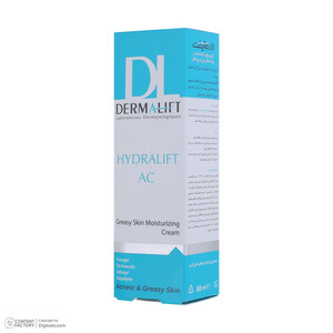 کرم مرطوب‌کننده درمالیفت مدل Hydralift AC Cream مناسب پوست‌های چرب حجم 50 میلی‌لیتر