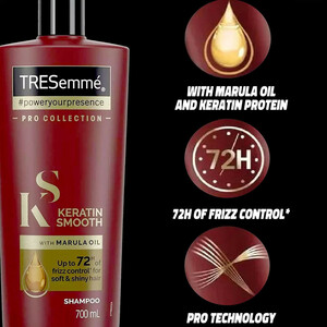 شامپو مو ترزمی مدل keratin smooth حجم 700 میلی‌لیتر